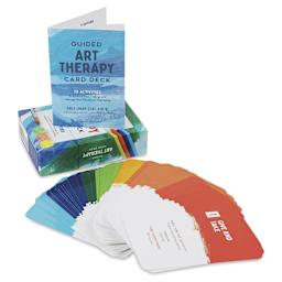 Guided Art Therapy Card Deck, cards out of packaging