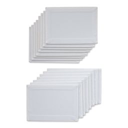Strathmore 300 Series Cotton Canvas Panel Pack - 5" x 7", Package of 16 (Out of packaging, Back of canvases shown)