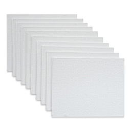 Strathmore 300 Series Cotton Canvas Panel Pack - 8" x 10", Package of 10 (Out of packaging, Front of canvas shown)
