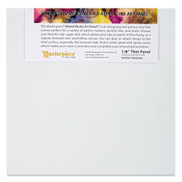 Masterpiece Mixed Media and Alcohol Ink Art Panel - 10" x 10" back