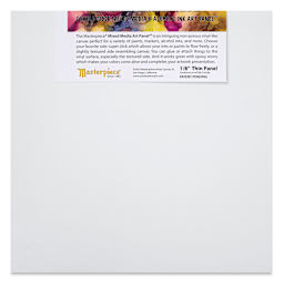 Masterpiece Mixed Media and Alcohol Ink Art Panel - 12" x 12" back