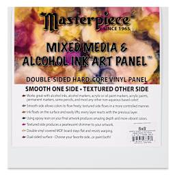 Masterpiece Mixed Media and Alcohol Ink Art Panel - 8" x 8"