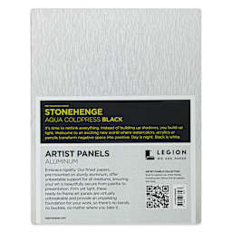 Legion Stonehenge Aqua Aluminum Black Panel - 8" x 10", back of the panel