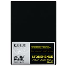 Legion Stonehenge Aqua Aluminum Black Panel - 8" x 10", front of packaging