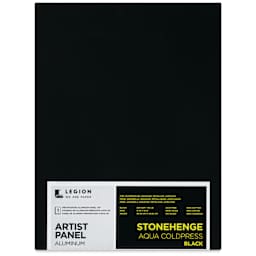 Legion Stonehenge Aqua Aluminum Black Panel - 12" x 16", front of packaging