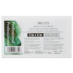 Winsor & Newton Professional Artists’ Canvas Board - 3" x 5" back