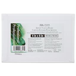 Winsor & Newton Professional Artists’ Canvas Board - 4" x 6" back