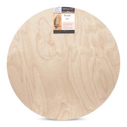Apollon Gotrick Round Wood Panel - 24" Dia, 7/8" Profile front with label