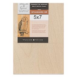 Apollon Gotrick Cradled Wood Panel - 5" x 7", 1" Profile front with label