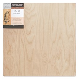 Apollon Gotrick Cradled Wood Panel - 16" x 16", 1" Profile front with label