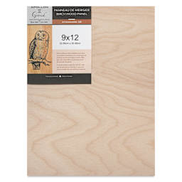 Apollon Gotrick Cradled Wood Panel - 9" x 12", 1" Profile front with label