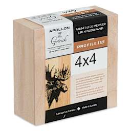 Apollon Gotrick Cradled Wood Panel - 4" x 4", 1-5/8" Profile