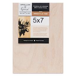 Apollon Gotrick Cradled Wood Panel - 5" x 7", 1-5/8" Profile front with label