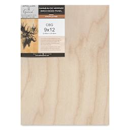 Apollon Gotrick Cradled Wood Panel - 9" x 12", 1-5/8" Profile front with label
