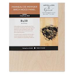 Apollon Gotrick Cradled Wood Panel - 8" x 10", 2-5/8" Profile front with label