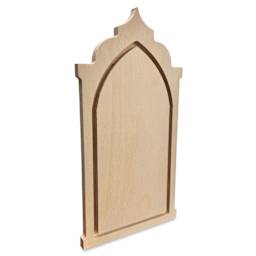Trekell Gothic Wood Floater Panel - Abbey, 6" x 12", 1/2" Profile, angled view