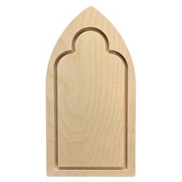 Trekell Gothic Wood Floater Panel - Arch, 6-1/2" x 12", 1/2" Profile