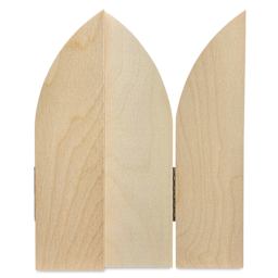 Trekell Gothic Wood Panel - Arch Altar Folding Panel, one side opened