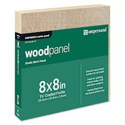 Ampersand Woodpanel - 8" x 8", 1-1/2" Cradle