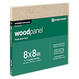 Ampersand Woodpanel - 8" x 8", 7/8 Cradle