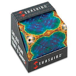 Shashibo Puzzle Toy - Earth (front of packaging, angled view)