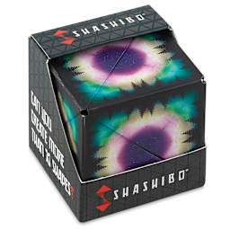 Shashibo Puzzle Toy - Moon (front of packaging, angled view)