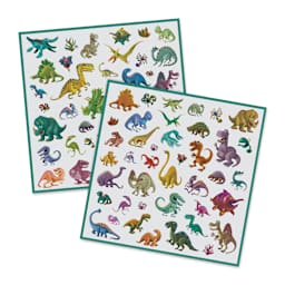 Djeco Sticker Sheets - Dinosaurs, Pkg of 2 Sheets (included sheets)