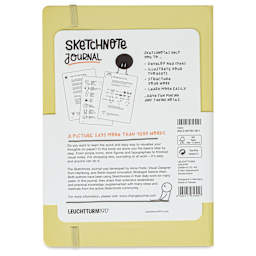 Leuchtturm1917 Hardcover Sketchnote Journal - Vanilla, 5-3/4" x 8-1/4", back of journal