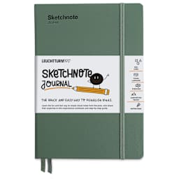 Leuchtturm1917 Hardcover Sketchnote Journal - Olive, 5-3/4" x 8-1/4", front of journal