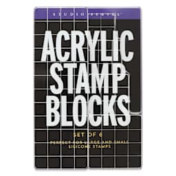 Peter Pauper Press Studio Series Acrylic Stamp Block Set - Set of 6, front of packaging