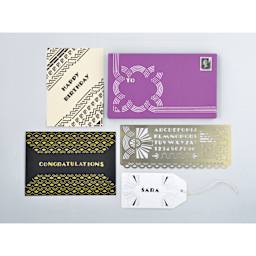 Another Studio Brass Stencil - Art Deco, with stencil supplies (not included)