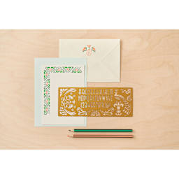 Another Studio Brass Stencil - Nouveau, with tracing supplies (not included)