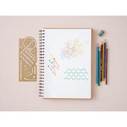 Another Studio Brass Stencil - Bauhaus, with stencil supplies (not included)