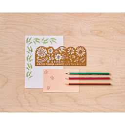 Another Studio Brass Stencil - Botanical, with stencil supplies (not included)