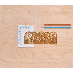 Another Studio Brass Stencil - Botanical, stencil used on paper