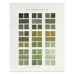 Roomytown Watercolor Swatches Fine Art Giclee Print - Greens, 11" x 14"