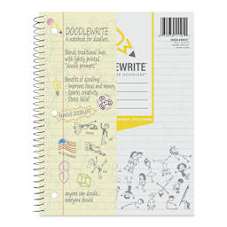 Roaring Spring Doodlewrite Spiral Notebook - 8" x 10-1/2", Wide Ruled, 60 Sheets, front