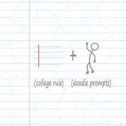 Roaring Spring Doodlewrite Spiral Notebook - 8-1/2" x 11", Ruled, 60 Sheets