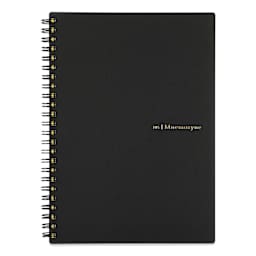 Maruman Mnemosyne Notebook - Black, A5, Dot Grid, front