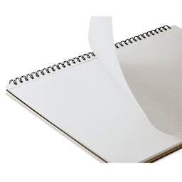 Maruman Mnemosyne Notebook - Black, A4, Graph, sheet being torn from notebook