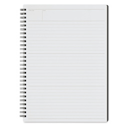 Maruman Mnemosyne Notebook - Black, B5, Lined, open