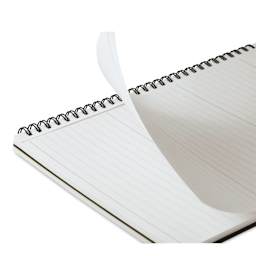 Maruman Mnemosyne Notebook - Black, B5, Lined, sheet being torn from notebook