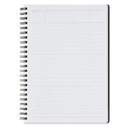 Maruman Mnemosyne Notebook - Black, A5, Lined, open