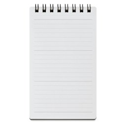 Maruman’s Mnemosyne Reporter Notebook - B7, Black, 3" x 5", flipped open