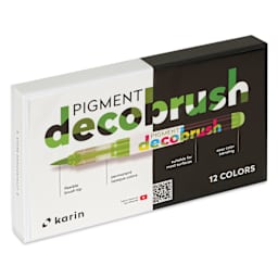 Karin Pigment Decobrush Markers - Nature Colors, Set of 12, front of the packaging