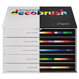 Karin Pigment Decobrush Markers - Professional Colors, Set of 60