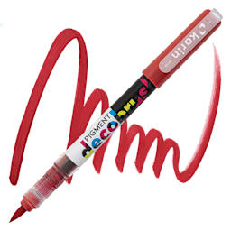 Karin Pigment Decobrush Marker - Lipstick Red marker and swatch