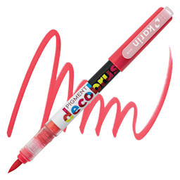 Karin Pigment Decobrush Marker - Poppy marker and swatch