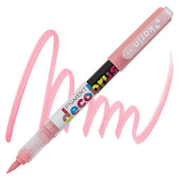 Karin Pigment Decobrush Marker - Pastel Red marker and swatch