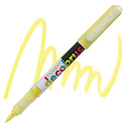 Karin Pigment Decobrush Marker - Pastel Yellow marker and swatch